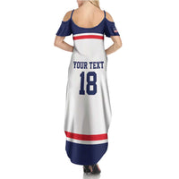 USA Ice Hockey Custom Summer Maxi Dress American Eagle Spirit White Version