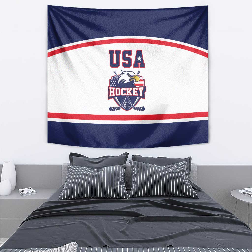 USA Ice Hockey Tapestry American Eagle Spirit White Version