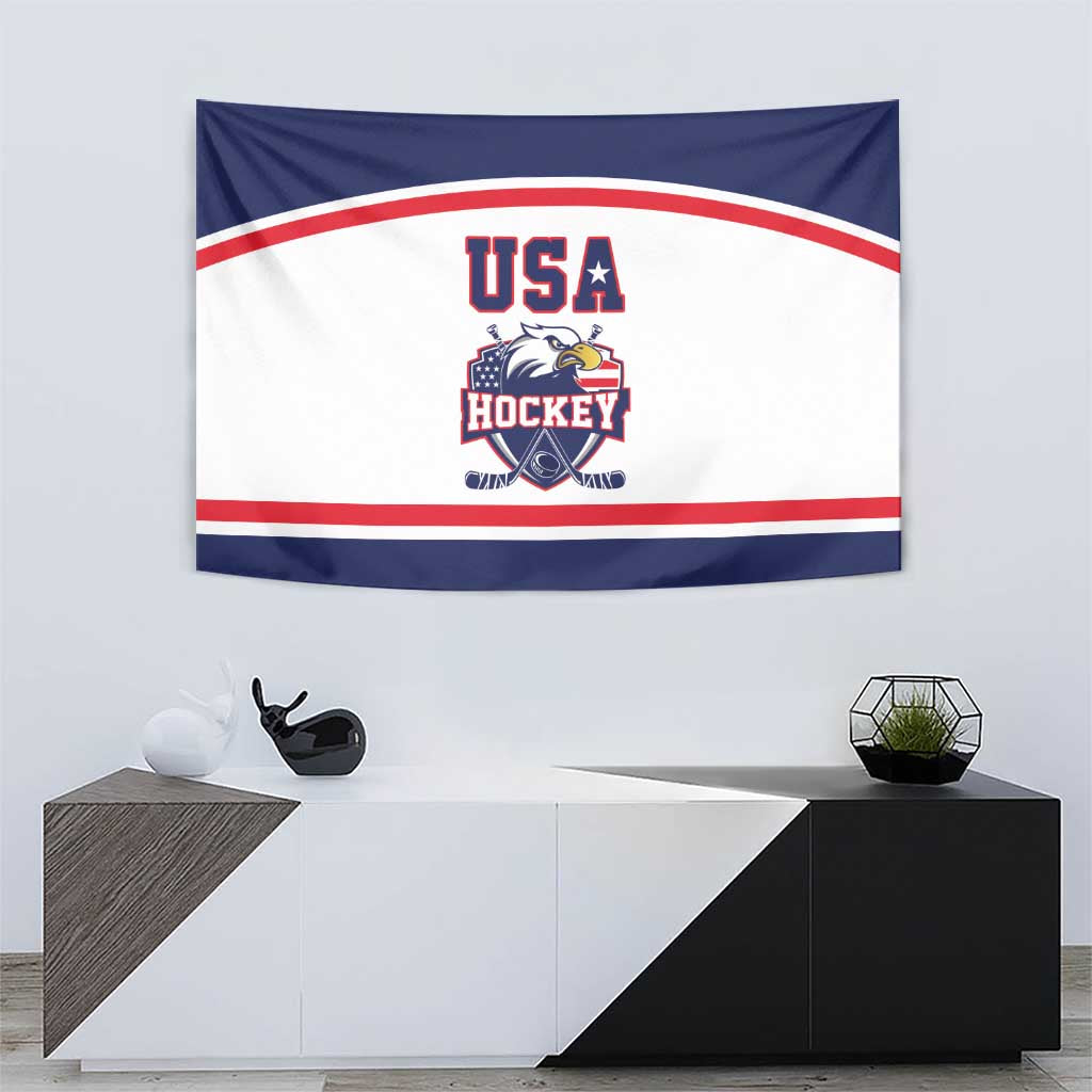 USA Ice Hockey Tapestry American Eagle Spirit White Version