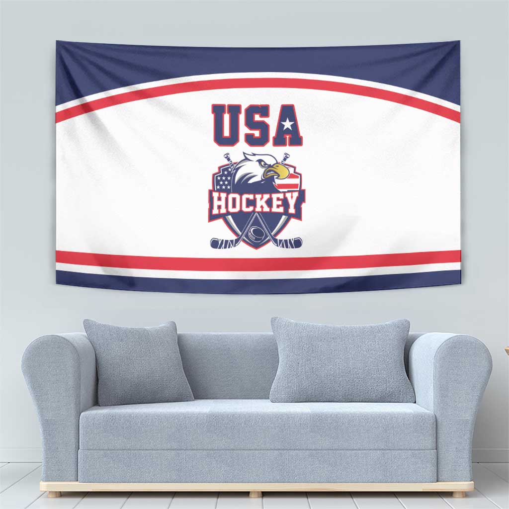 USA Ice Hockey Tapestry American Eagle Spirit White Version
