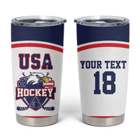 USA Ice Hockey Custom Tumbler Cup American Eagle Spirit White Version
