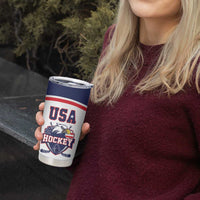 USA Ice Hockey Custom Tumbler Cup American Eagle Spirit White Version