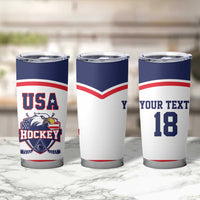 USA Ice Hockey Custom Tumbler Cup American Eagle Spirit White Version