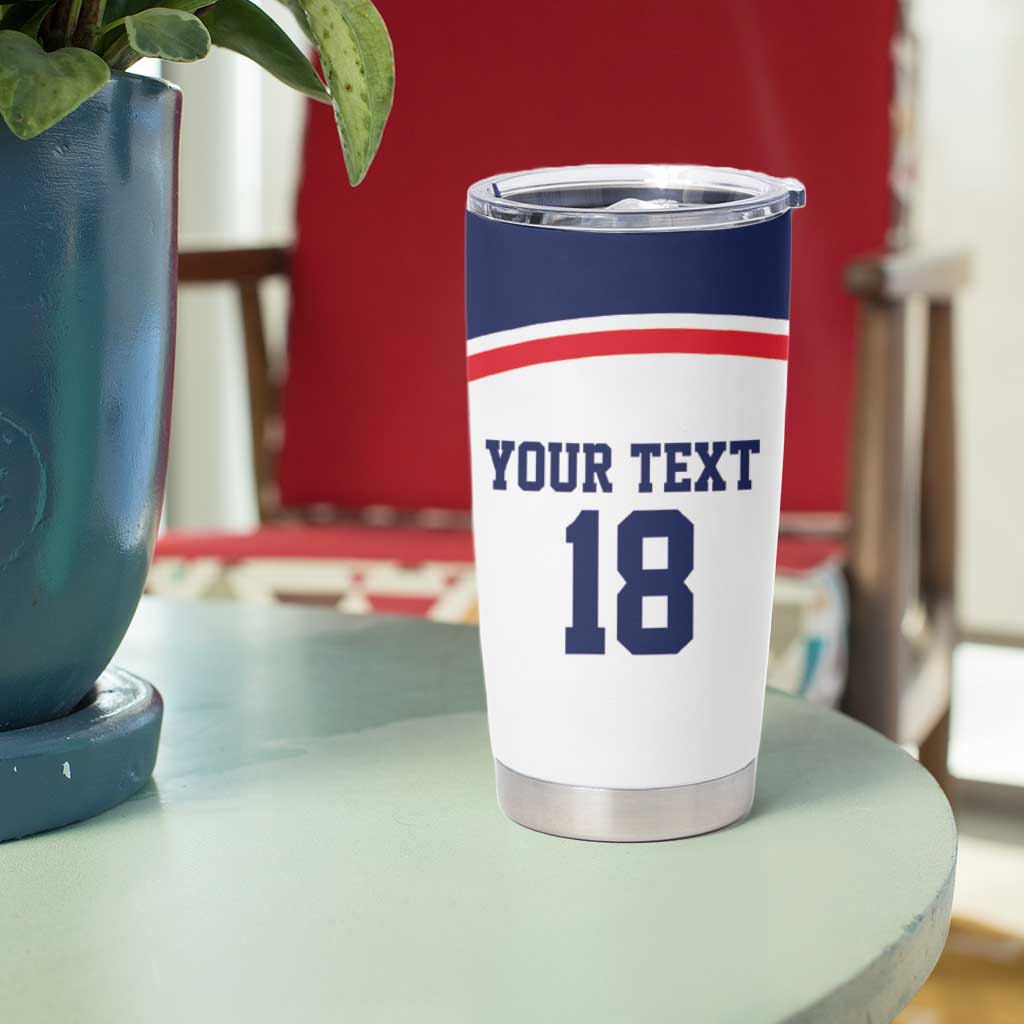 USA Ice Hockey Custom Tumbler Cup American Eagle Spirit White Version
