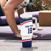 USA Ice Hockey Custom Tumbler With Handle American Eagle Spirit White Version
