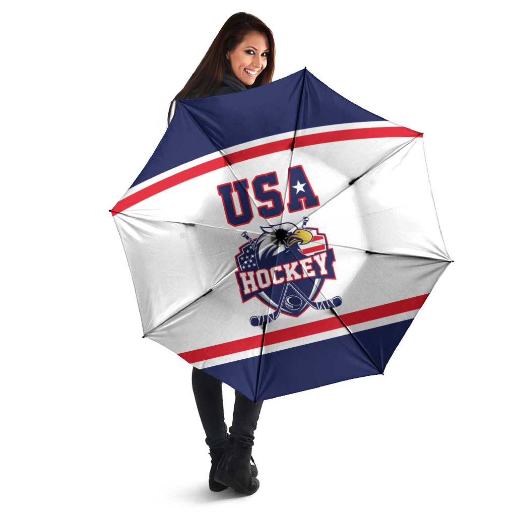 USA Ice Hockey Umbrella American Eagle Spirit White Version