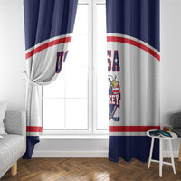 USA Ice Hockey Window Curtain American Eagle Spirit White Version