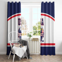 USA Ice Hockey Window Curtain American Eagle Spirit White Version