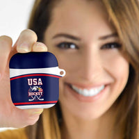 USA Ice Hockey AirPods Case American Eagle Spirit Blue Version