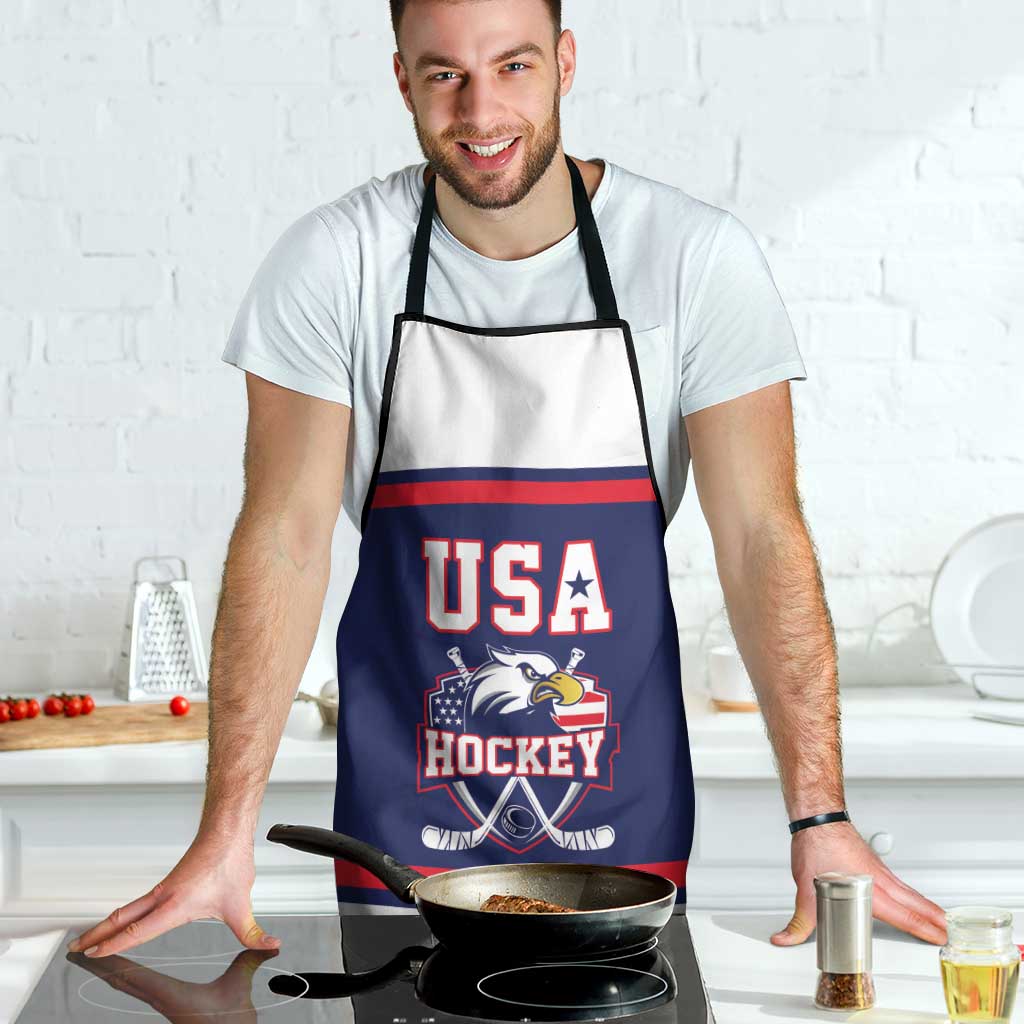 USA Ice Hockey Apron American Eagle Spirit Blue Version
