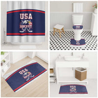 USA Ice Hockey Bathroom Set American Eagle Spirit Blue Version