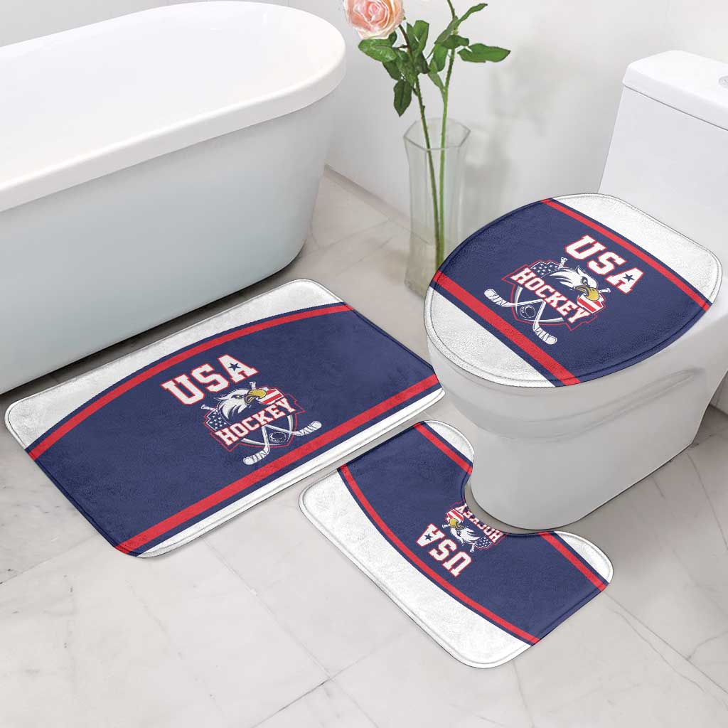 USA Ice Hockey Bathroom Set American Eagle Spirit Blue Version