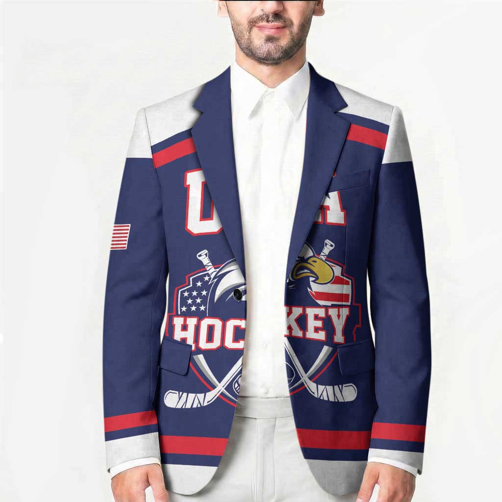 USA Ice Hockey Custom Blazer American Eagle Spirit Blue Version