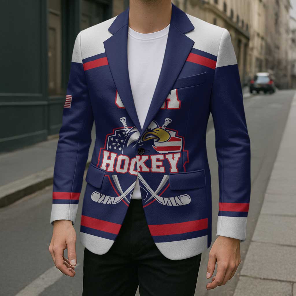 USA Ice Hockey Custom Blazer American Eagle Spirit Blue Version