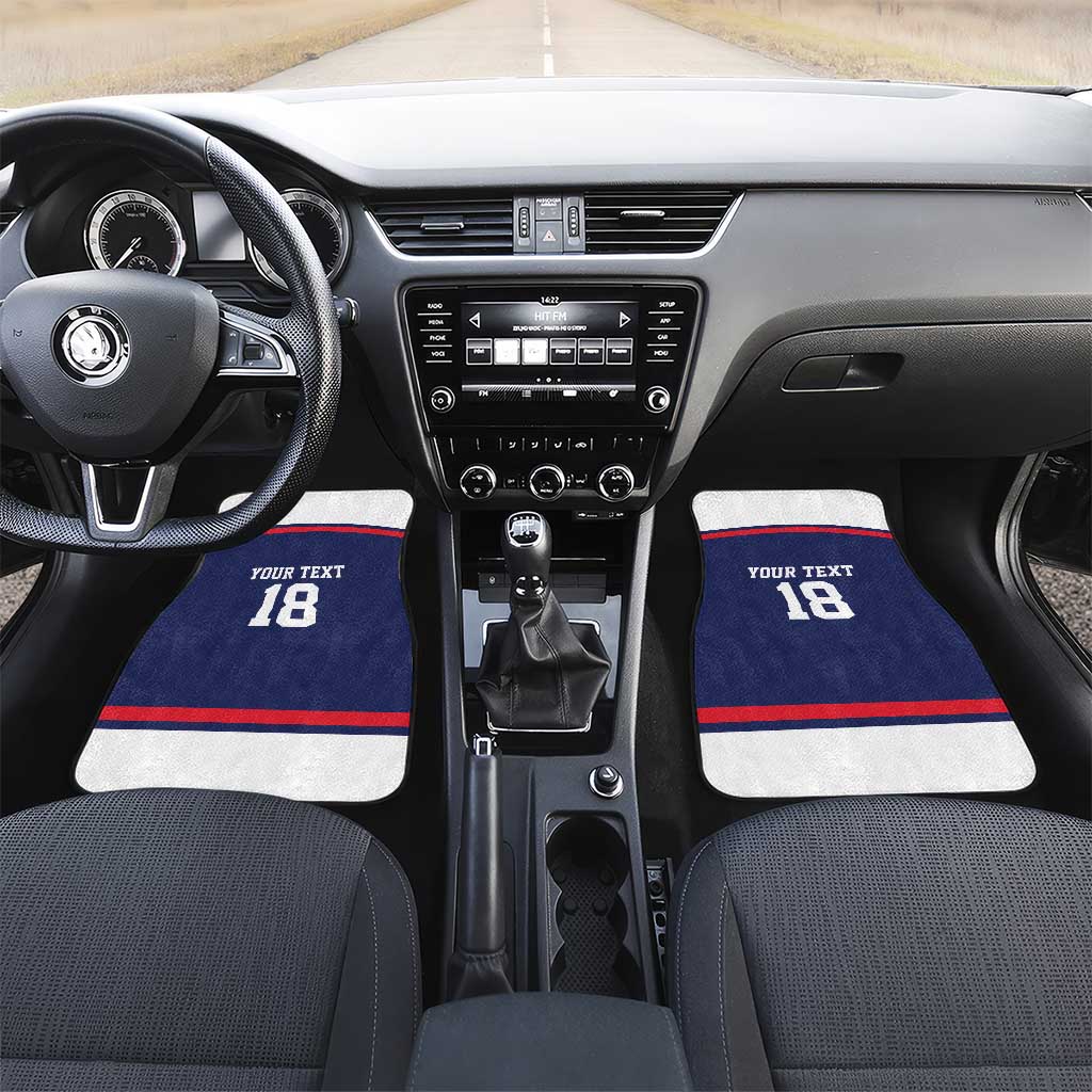USA Ice Hockey Custom Car Mats American Eagle Spirit Blue Version