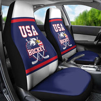 USA Ice Hockey Car Seat Cover American Eagle Spirit Blue Version