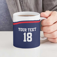 USA Ice Hockey Custom Ceramic Mug American Eagle Spirit Blue Version