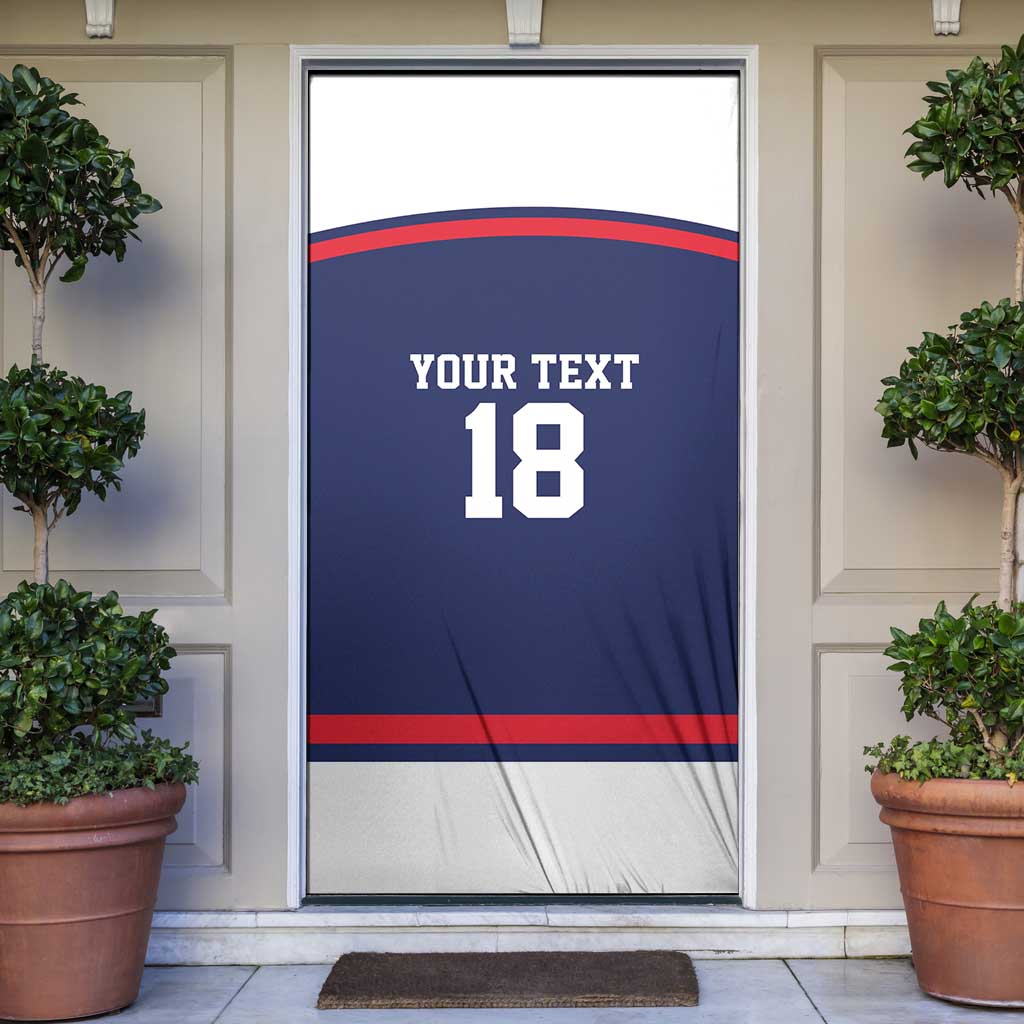 USA Ice Hockey Custom Door Cover American Eagle Spirit Blue Version