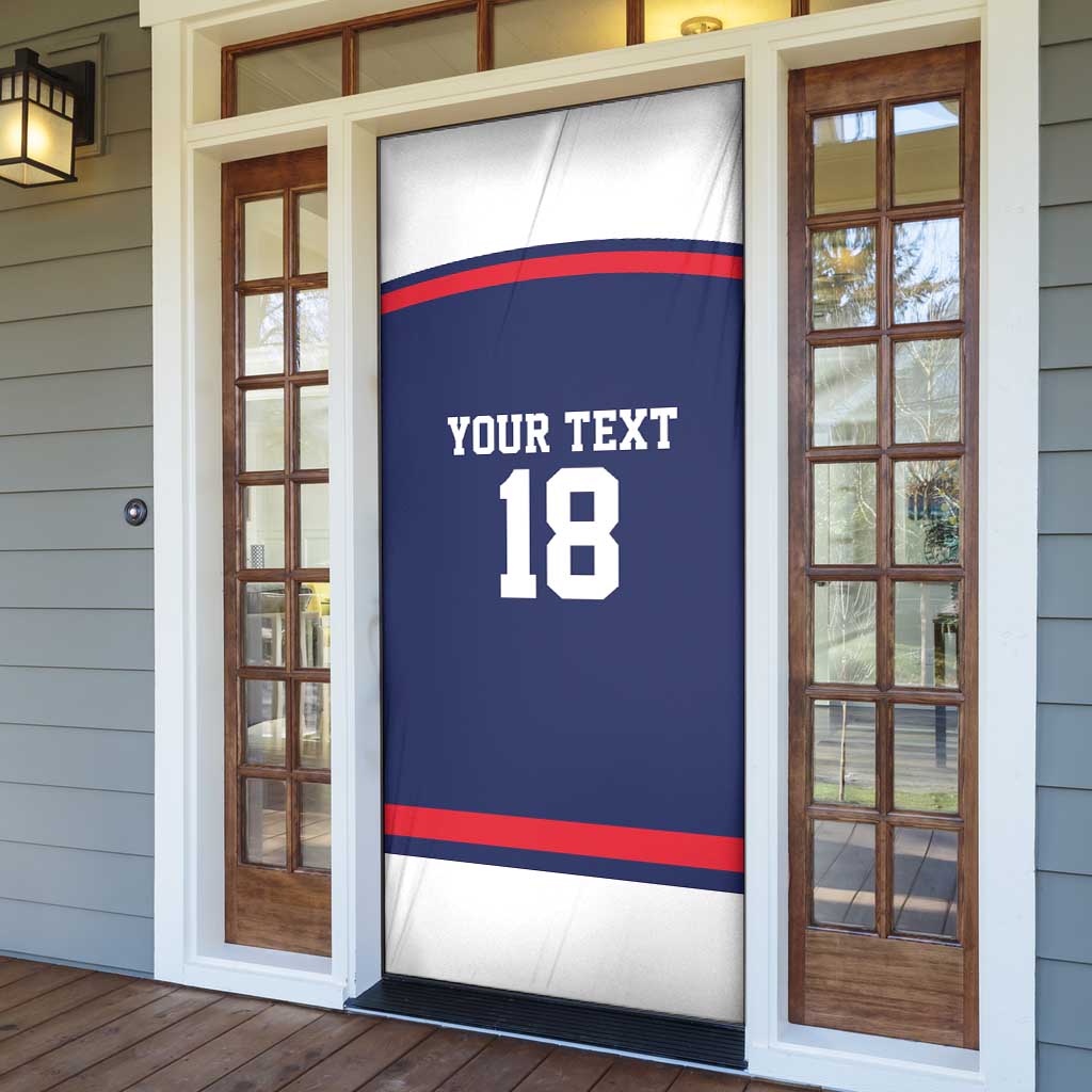 USA Ice Hockey Custom Door Cover American Eagle Spirit Blue Version