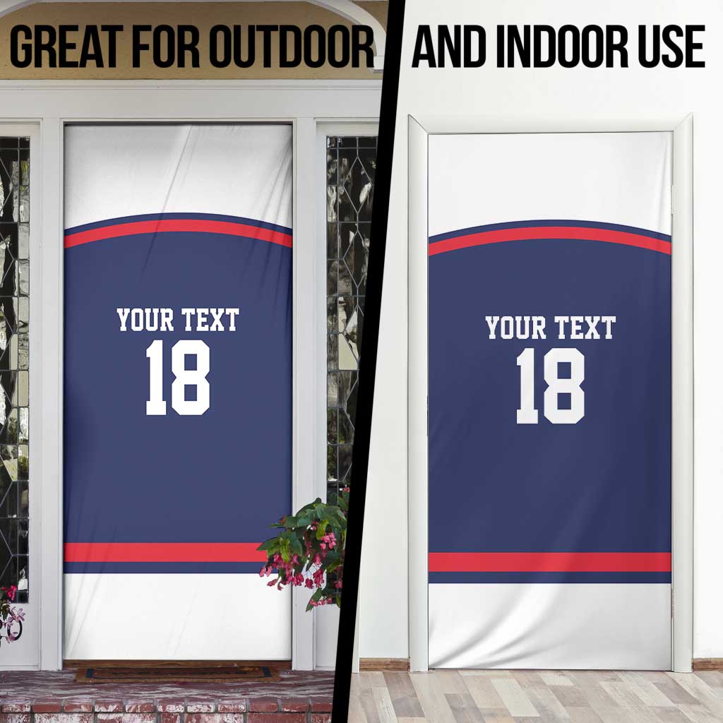 USA Ice Hockey Custom Door Cover American Eagle Spirit Blue Version