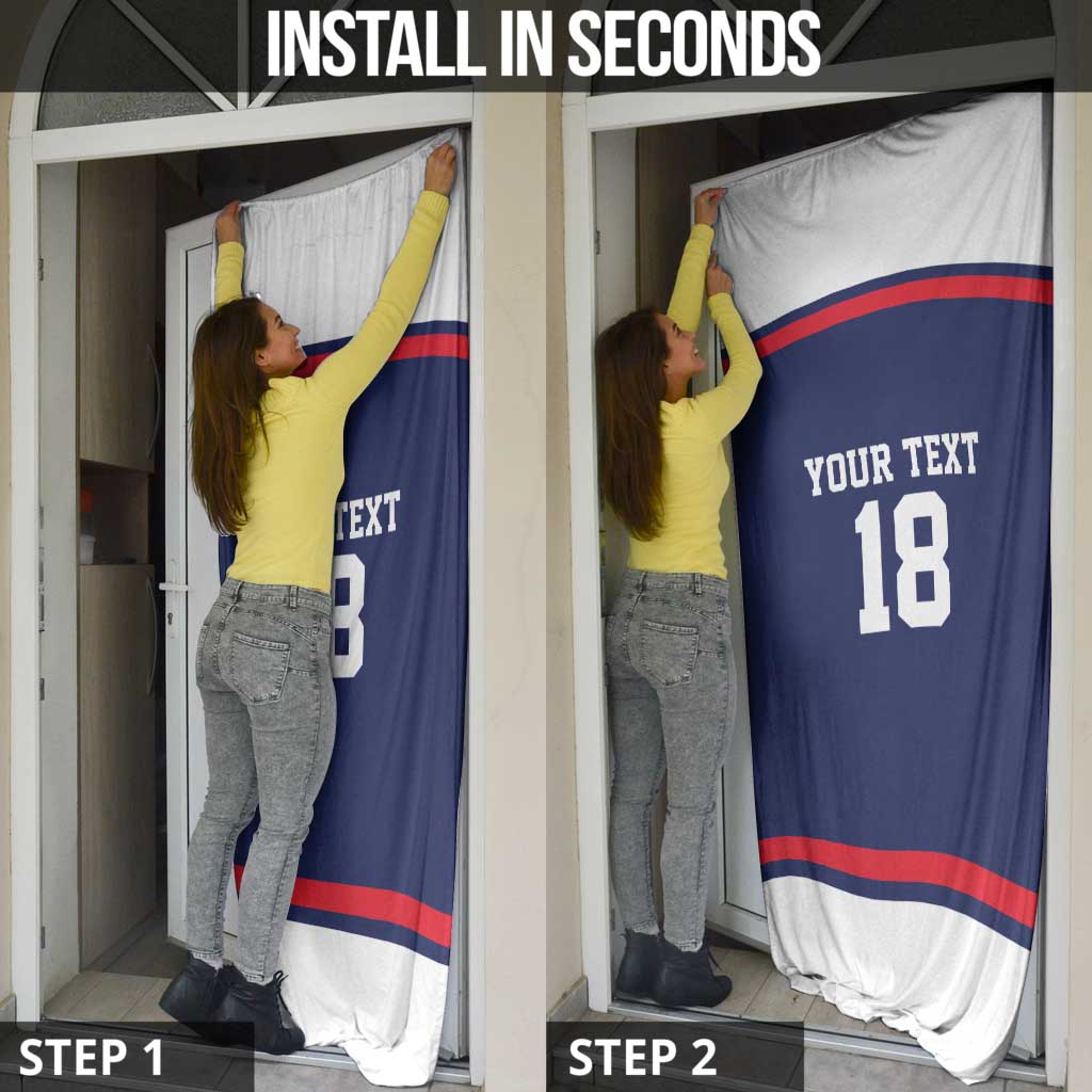 USA Ice Hockey Custom Door Cover American Eagle Spirit Blue Version