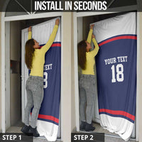 USA Ice Hockey Custom Door Cover American Eagle Spirit Blue Version