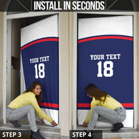 USA Ice Hockey Custom Door Cover American Eagle Spirit Blue Version