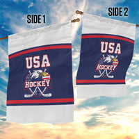 USA Ice Hockey Garden Flag American Eagle Spirit Blue Version