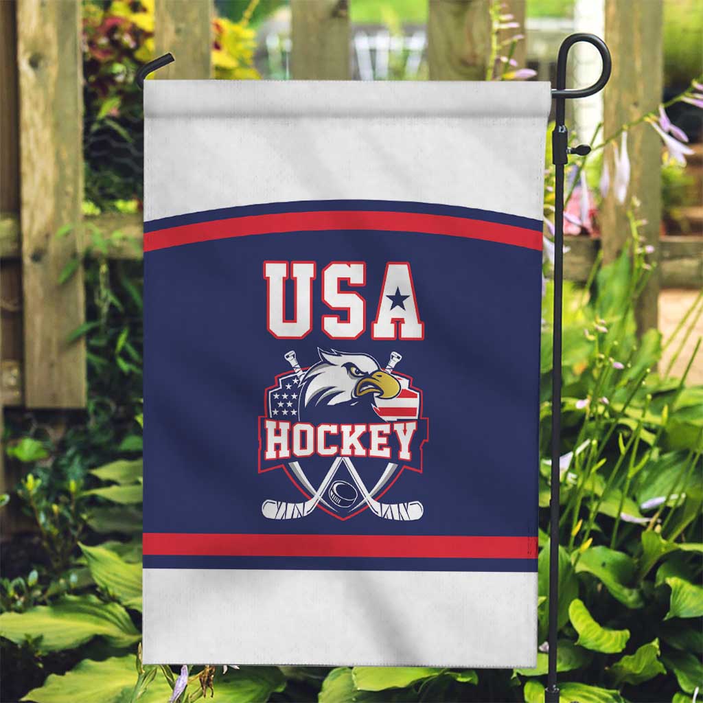 USA Ice Hockey Garden Flag American Eagle Spirit Blue Version