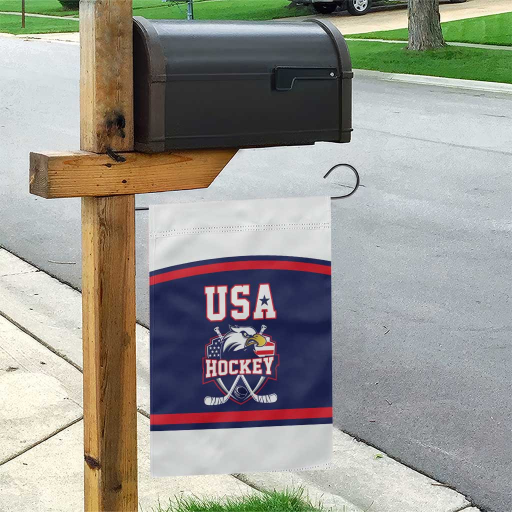 USA Ice Hockey Garden Flag American Eagle Spirit Blue Version
