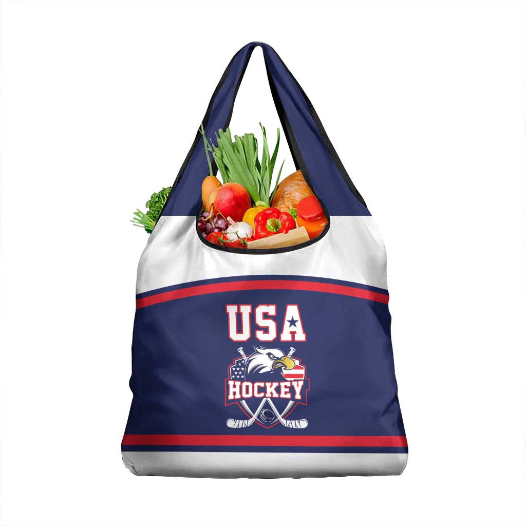 USA Ice Hockey Grocery Bag American Eagle Spirit Blue Version