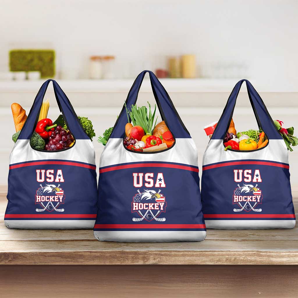 USA Ice Hockey Grocery Bag American Eagle Spirit Blue Version