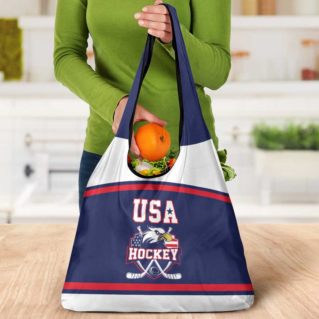 USA Ice Hockey Grocery Bag American Eagle Spirit Blue Version