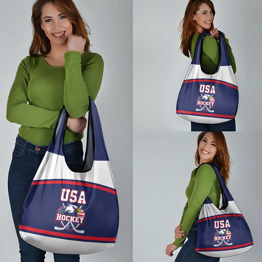 USA Ice Hockey Grocery Bag American Eagle Spirit Blue Version