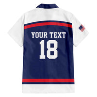 USA Ice Hockey Custom Hawaiian Shirt American Eagle Spirit Blue Version