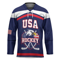 USA Ice Hockey Custom Hockey Jersey American Eagle Spirit Blue Version