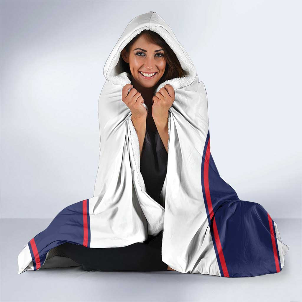 USA Ice Hockey Hooded Blanket American Eagle Spirit Blue Version