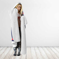 USA Ice Hockey Hooded Blanket American Eagle Spirit Blue Version