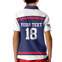 USA Ice Hockey Custom Kid Polo Shirt American Eagle Spirit Blue Version