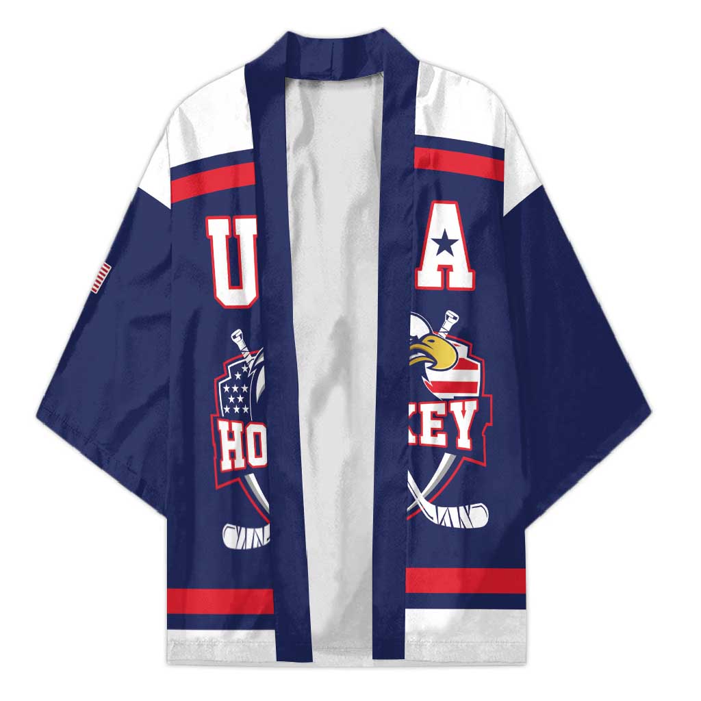 USA Ice Hockey Custom Kimono American Eagle Spirit Blue Version
