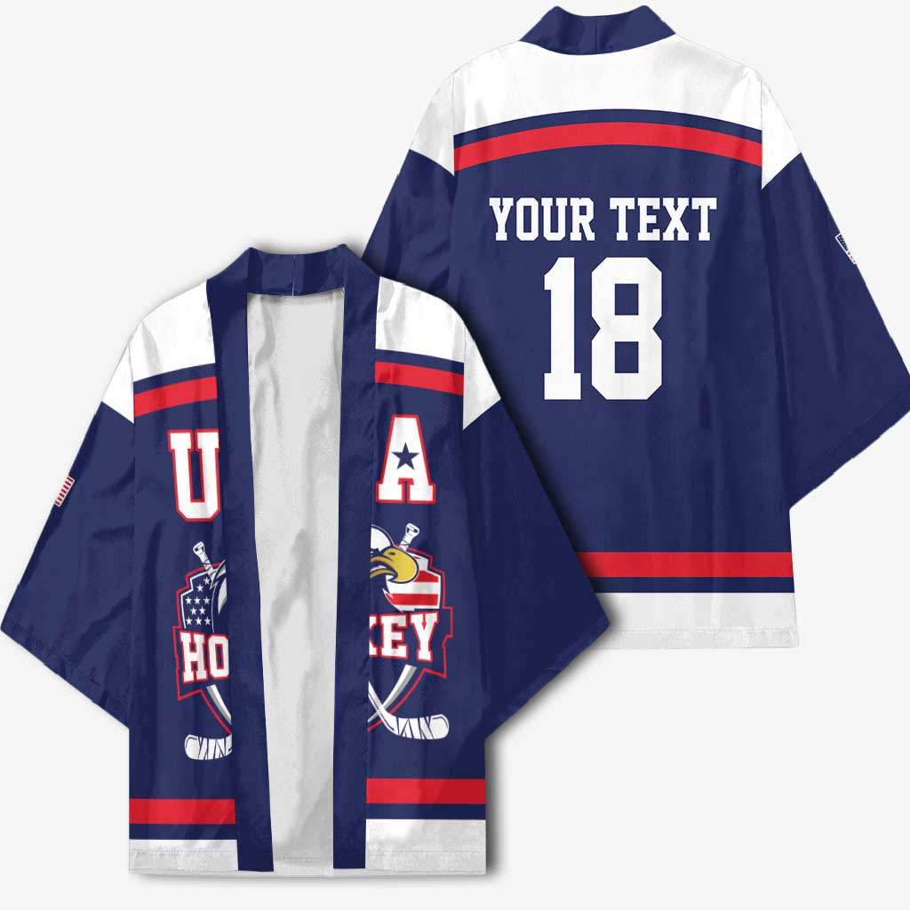 USA Ice Hockey Custom Kimono American Eagle Spirit Blue Version