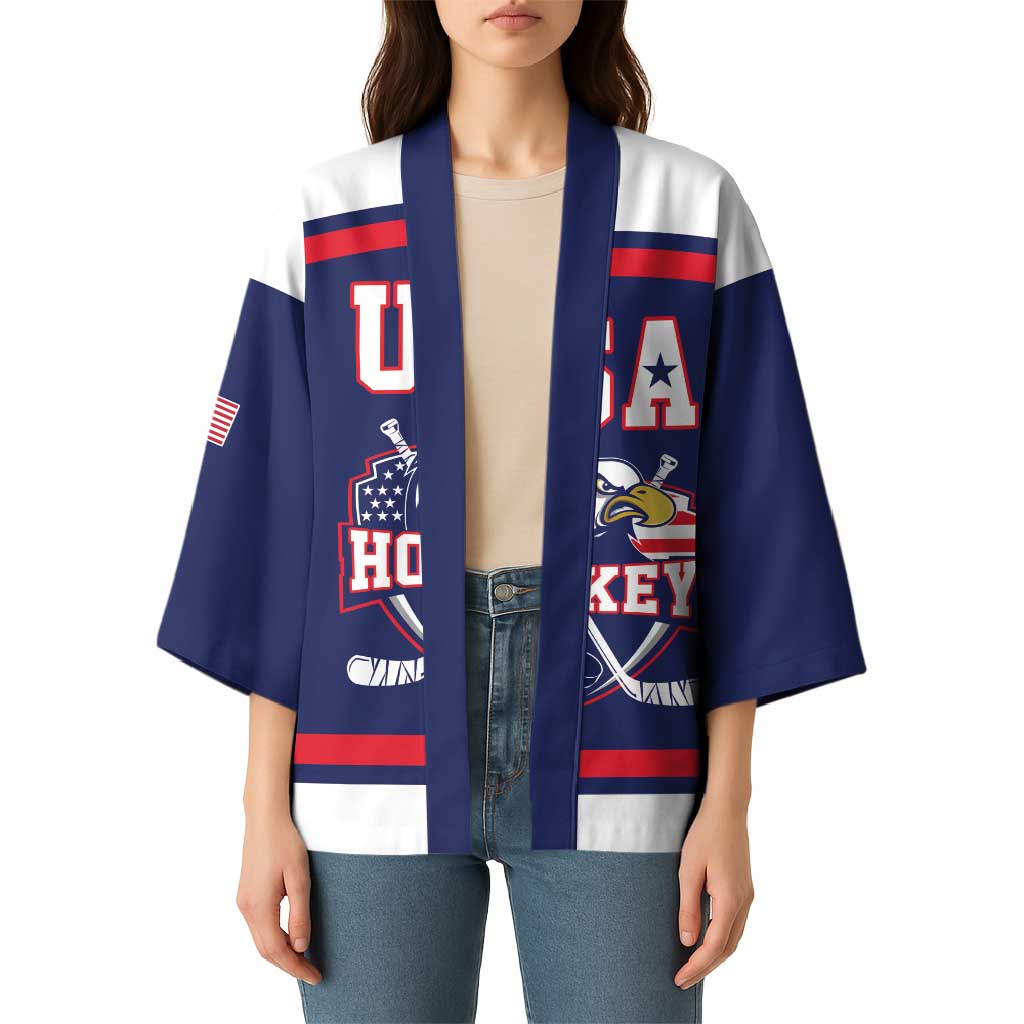 USA Ice Hockey Custom Kimono American Eagle Spirit Blue Version