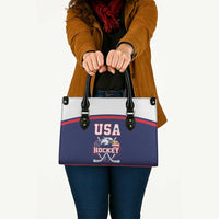 USA Ice Hockey Leather Bag American Eagle Spirit Blue Version
