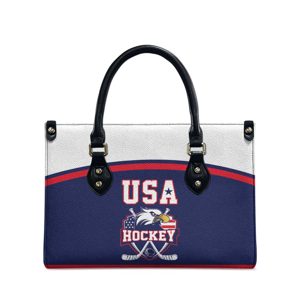 USA Ice Hockey Leather Bag American Eagle Spirit Blue Version
