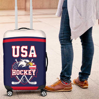 USA Ice Hockey Luggage Cover American Eagle Spirit Blue Version