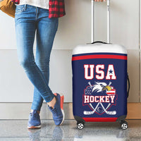 USA Ice Hockey Luggage Cover American Eagle Spirit Blue Version