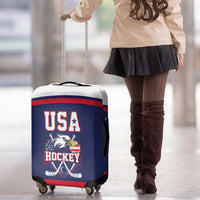 USA Ice Hockey Luggage Cover American Eagle Spirit Blue Version