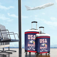 USA Ice Hockey Luggage Cover American Eagle Spirit Blue Version