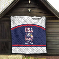 USA Ice Hockey Quilt American Eagle Spirit Blue Version