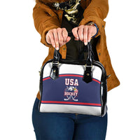 USA Ice Hockey Shoulder Handbag American Eagle Spirit Blue Version